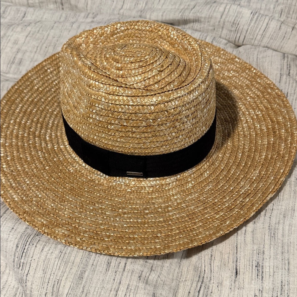 Brixton Natural Straw Hat with Black Band